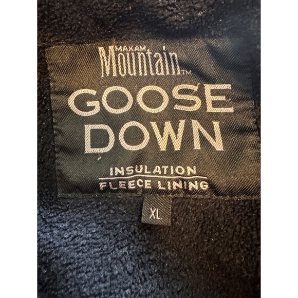 Maxam Mountain Goose Down Insulated Jacket XL Blue Black Winter Ski Coat Parka - Picture 3 of 12